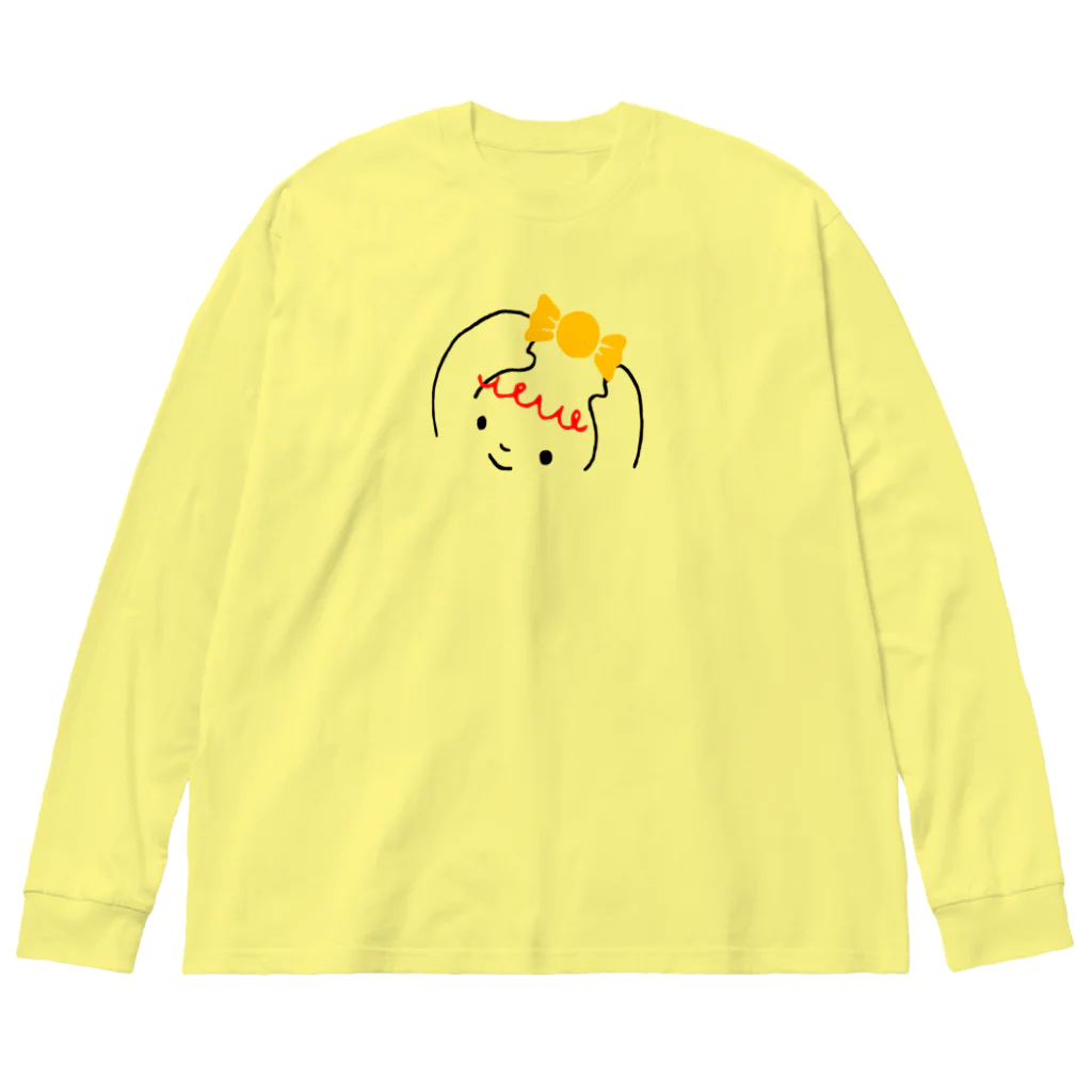 ふわふわ色emiのハッピーちゃん ビッグシルエットロングスリーブTシャツ