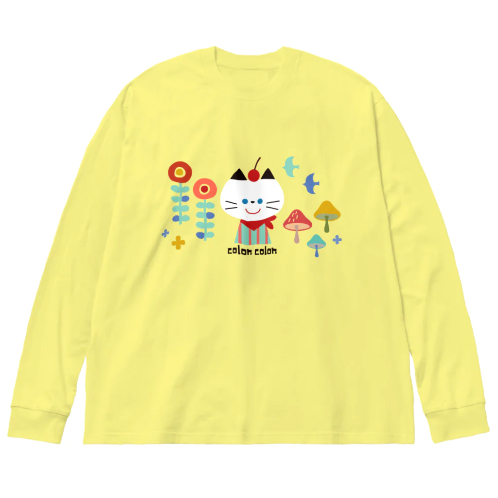 coloncolonの花とネコとキノコ Big Long Sleeve T-Shirt