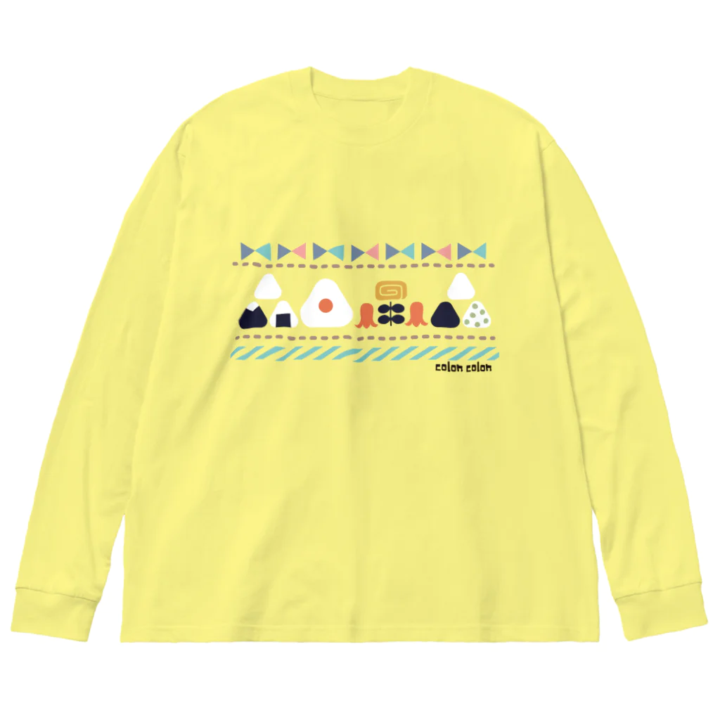 coloncolonのおにぎりとタコさんウインナーと玉子 Big Long Sleeve T-Shirt