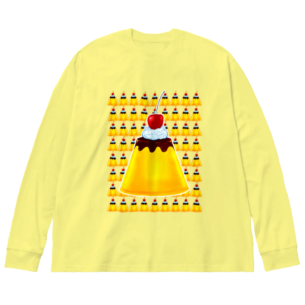 ✨🌈✨ユラクラカン🇯🇵 ✨🌈✨の🌟🍮🌟ハッピープリンワールド🌟🍮🌟 ビッグシルエットロングスリーブTシャツ