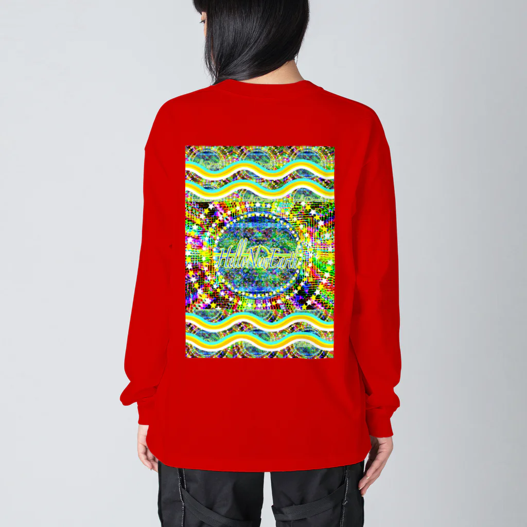 ✨🌈✨ユラクラカン🇯🇵 ✨🌈✨の🎉Hello New Earth 🌎 Big Long Sleeve T-Shirt