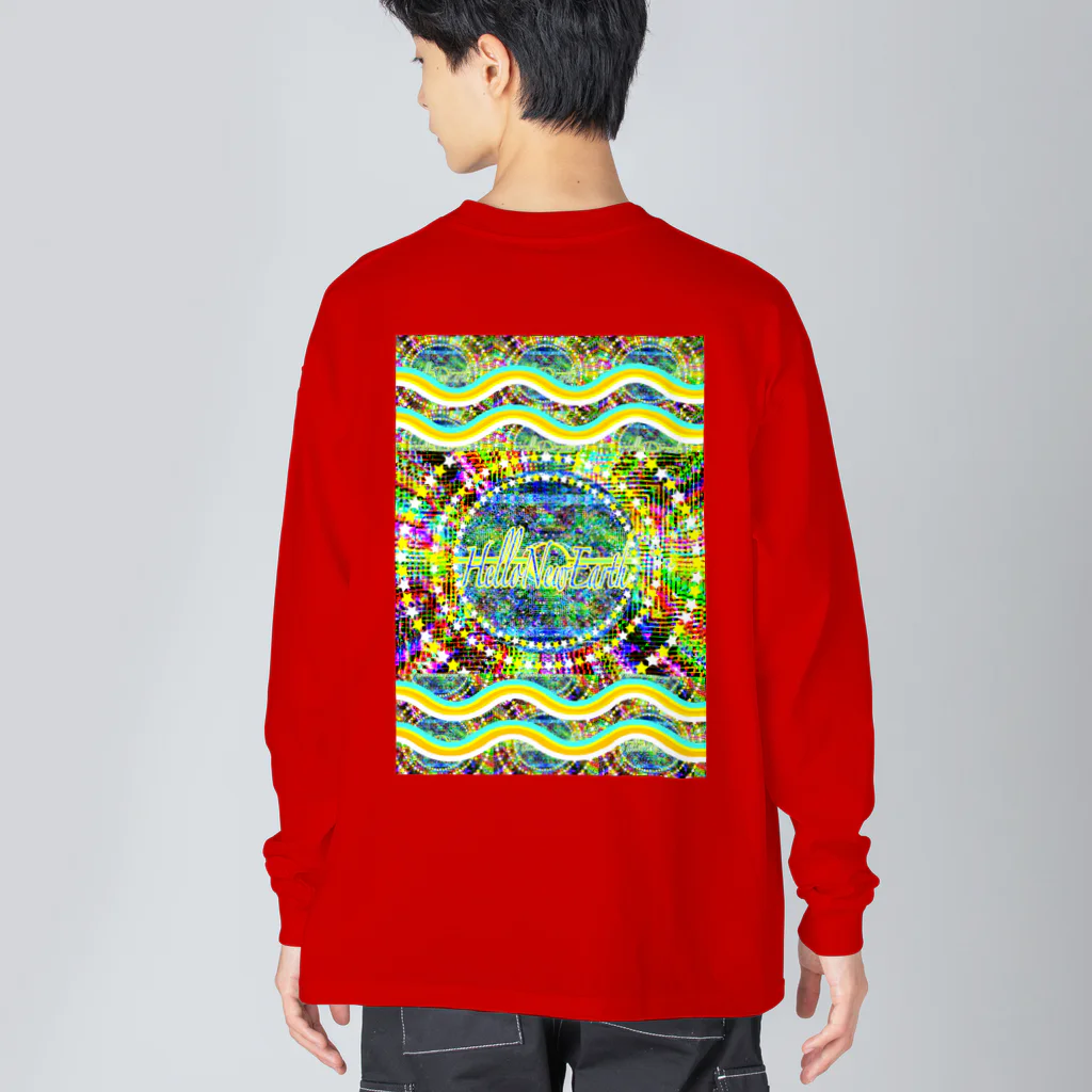 ✨🌈✨ユラクラカン🇯🇵 ✨🌈✨の🎉Hello New Earth 🌎 Big Long Sleeve T-Shirt