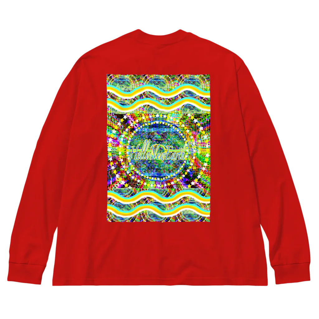 ✨🌈✨ユラクラカン🇯🇵 ✨🌈✨の🎉Hello New Earth 🌎 Big Long Sleeve T-Shirt