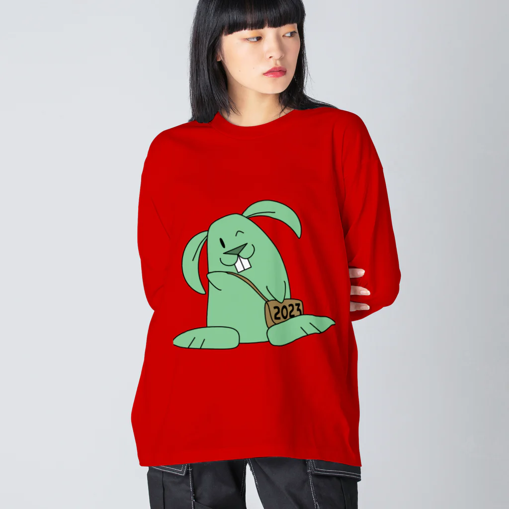 Pat's WorksのMinty the Rabbit Big Long Sleeve T-Shirt