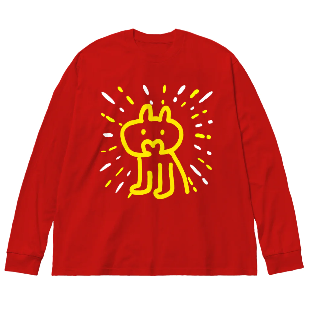 ✨🌈✨ユラクラカン🇯🇵 ✨🌈✨の🌈✨！何か閃いた猫さん！✨🌈 ビッグシルエットロングスリーブTシャツ