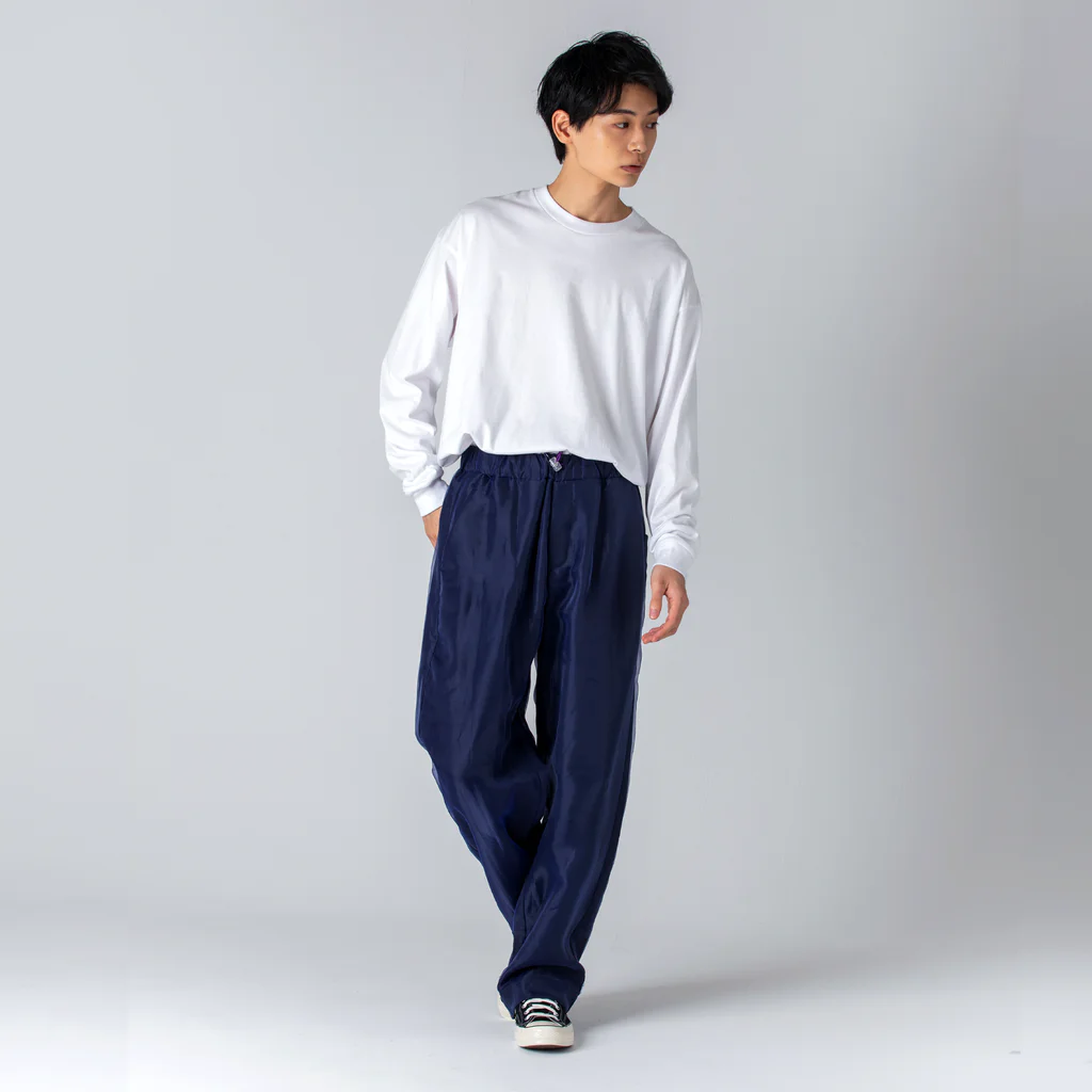 Pat's WorksのMinty the Rabbit Big Long Sleeve T-Shirt :model wear (male)