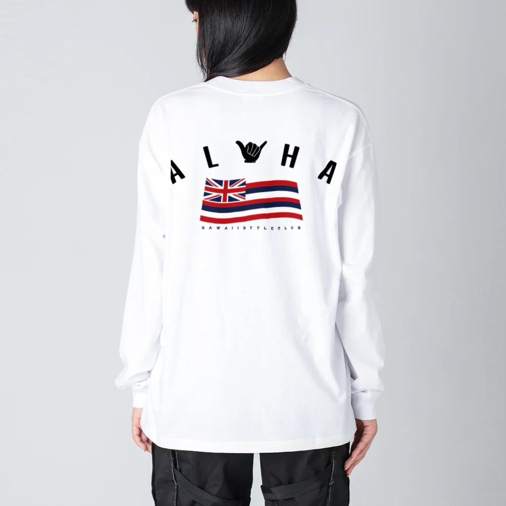 ハワイスタイルクラブの〔Back Print〕Aloha Flag ビッグシルエットロングスリーブTシャツ