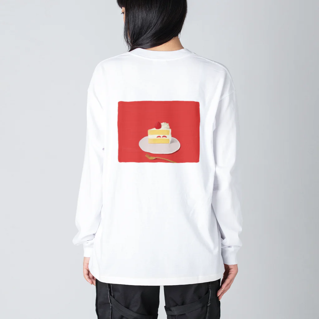 kaeritainaのショートケーキ ビッグシルエットロングスリーブTシャツ