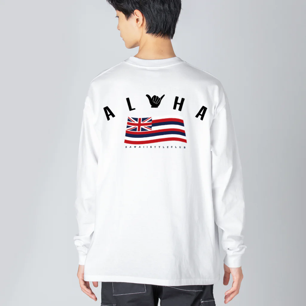 ハワイスタイルクラブの〔Back Print〕Aloha Flag ビッグシルエットロングスリーブTシャツ