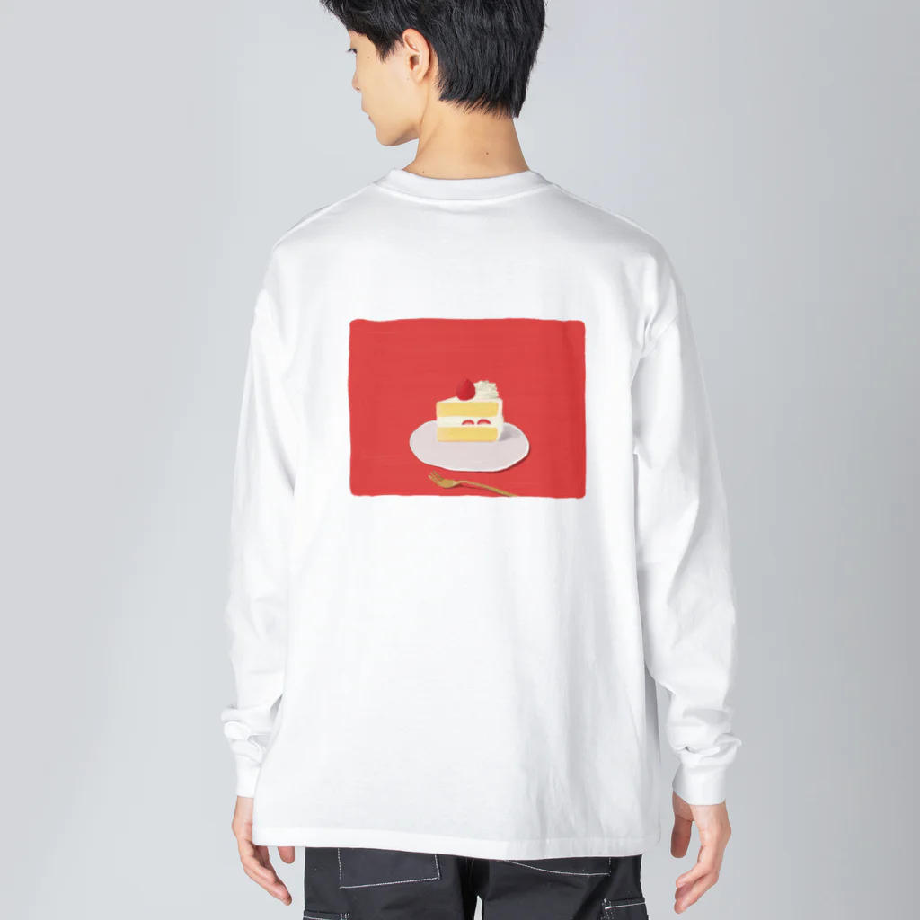 kaeritainaのショートケーキ ビッグシルエットロングスリーブTシャツ