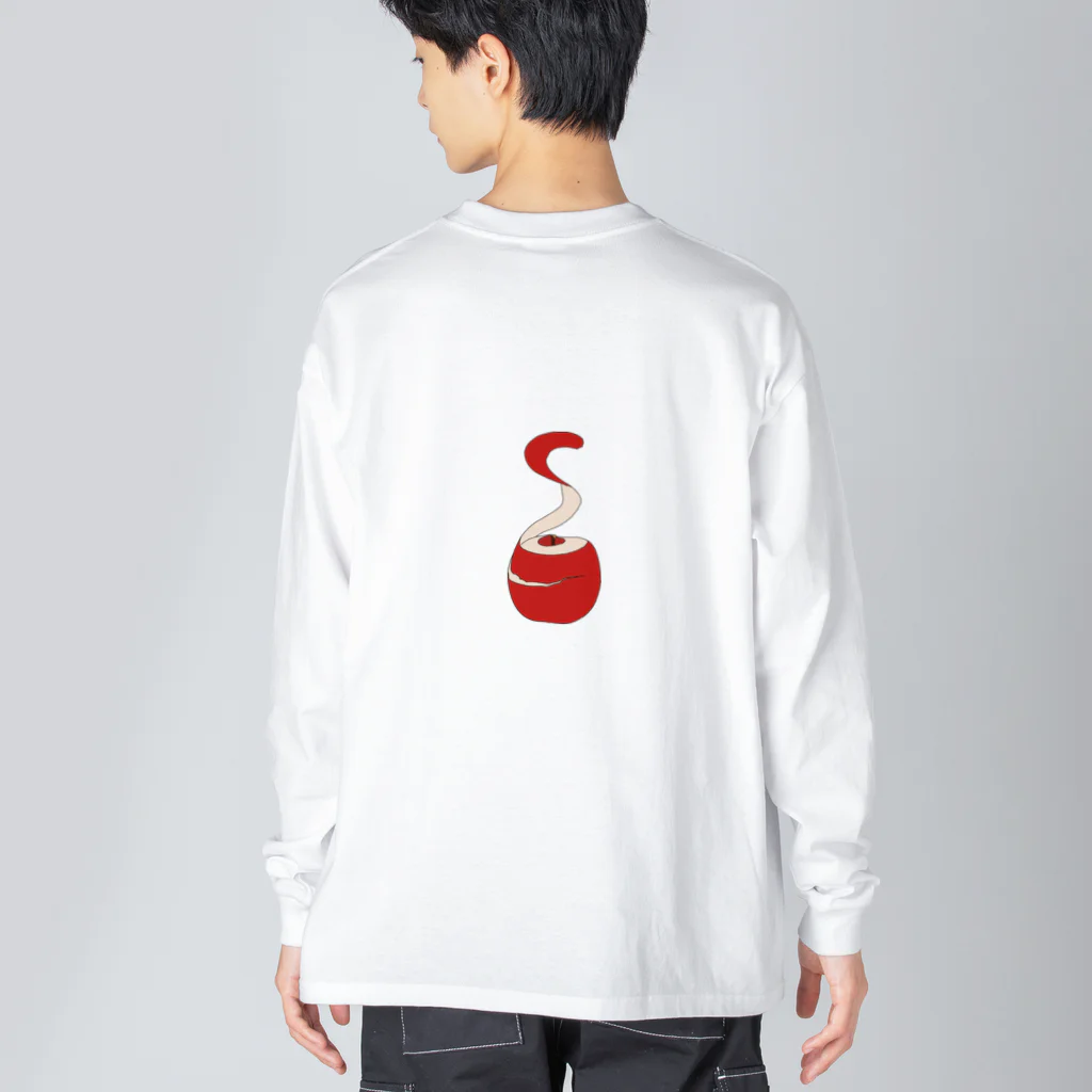 rabbiの【 赤 】 林檎 - apple ビッグシルエットロングスリーブTシャツ