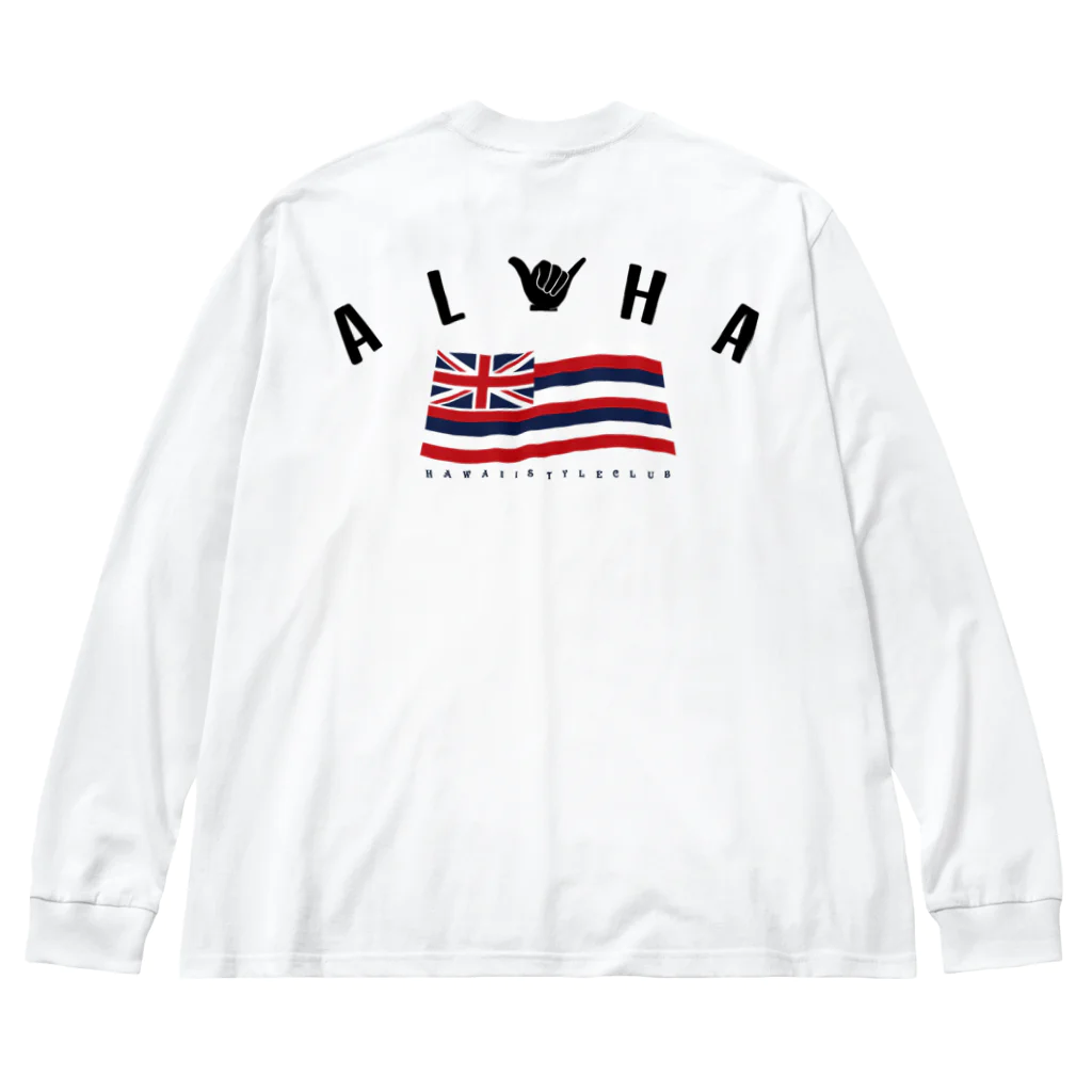ハワイスタイルクラブの〔Back Print〕Aloha Flag Big Long Sleeve T-Shirt