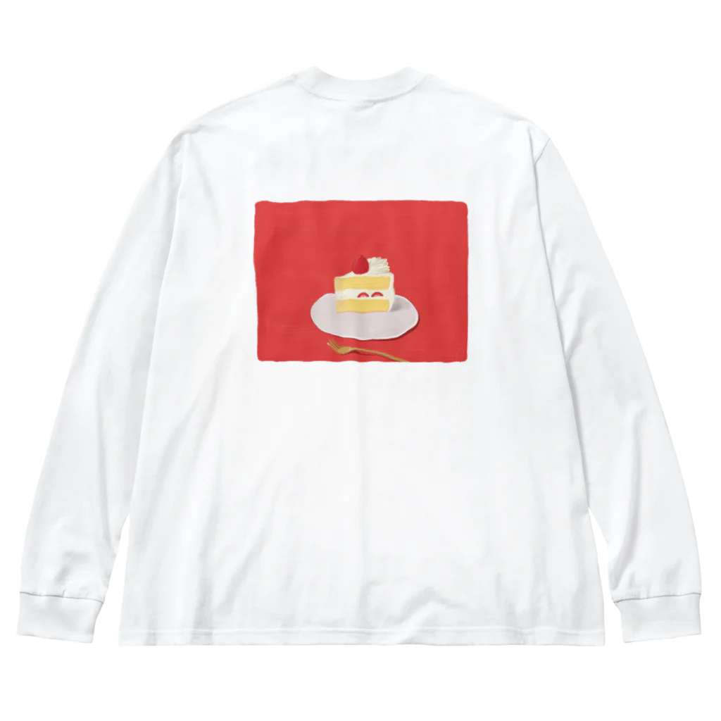 kaeritainaのショートケーキ ビッグシルエットロングスリーブTシャツ