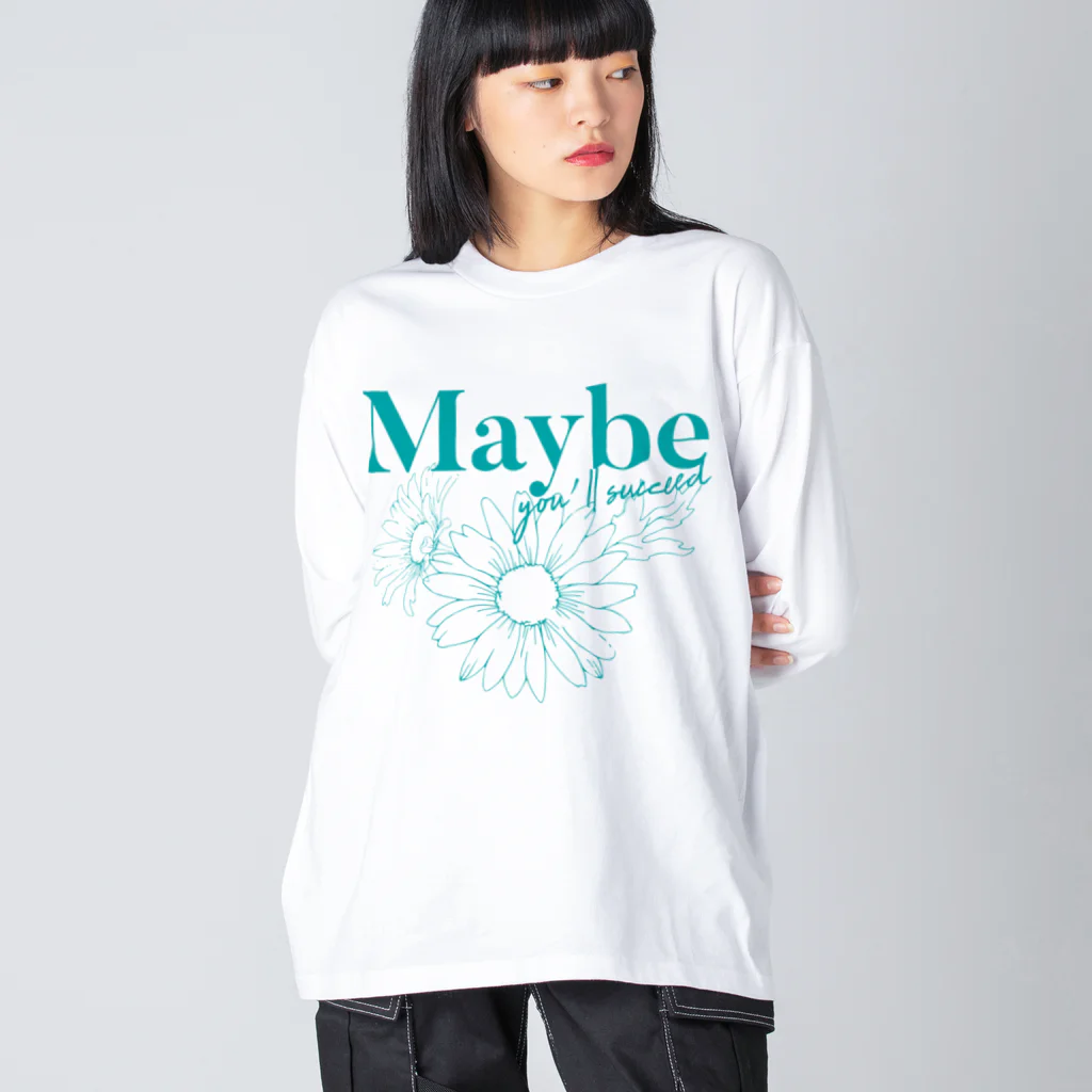 日常に彩りを。のmaybe_flw ビッグシルエットロングスリーブTシャツ