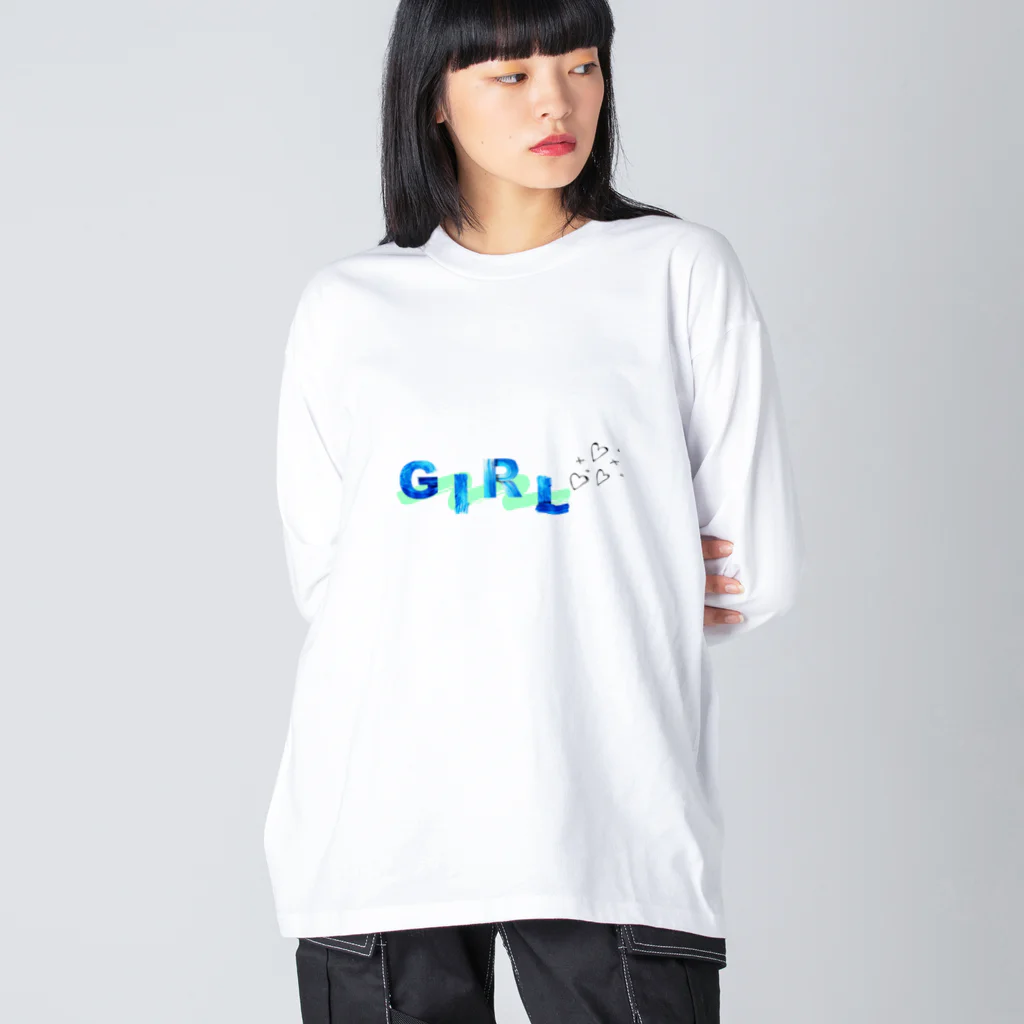 pulu's shopのThe　女の子 Big Long Sleeve T-Shirt