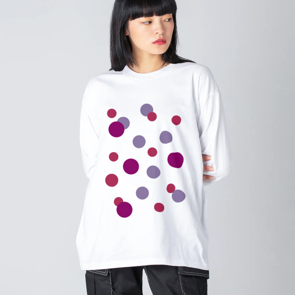 やまとねこのぶどうの水玉 Big Long Sleeve T-Shirt