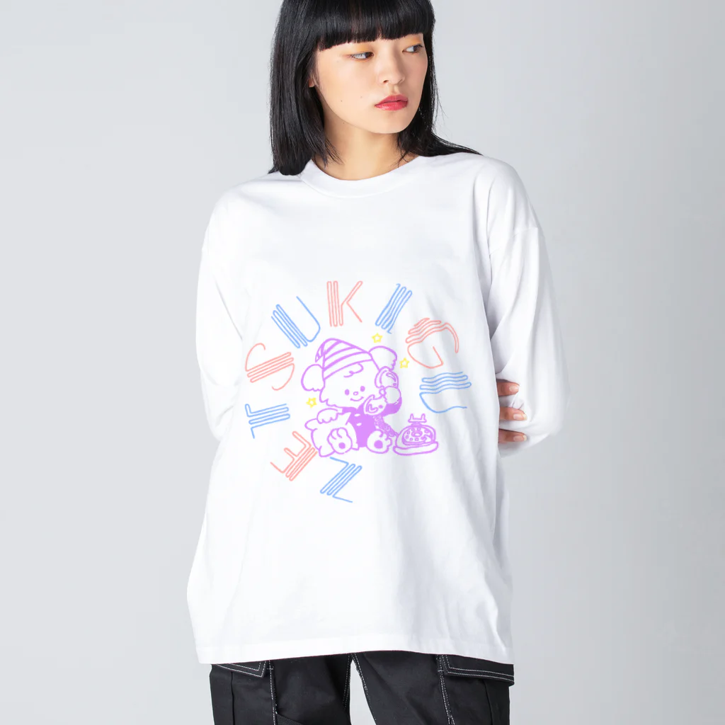 絶滅危惧種　suzuri 店のパステルてれふぉん Big Long Sleeve T-Shirt