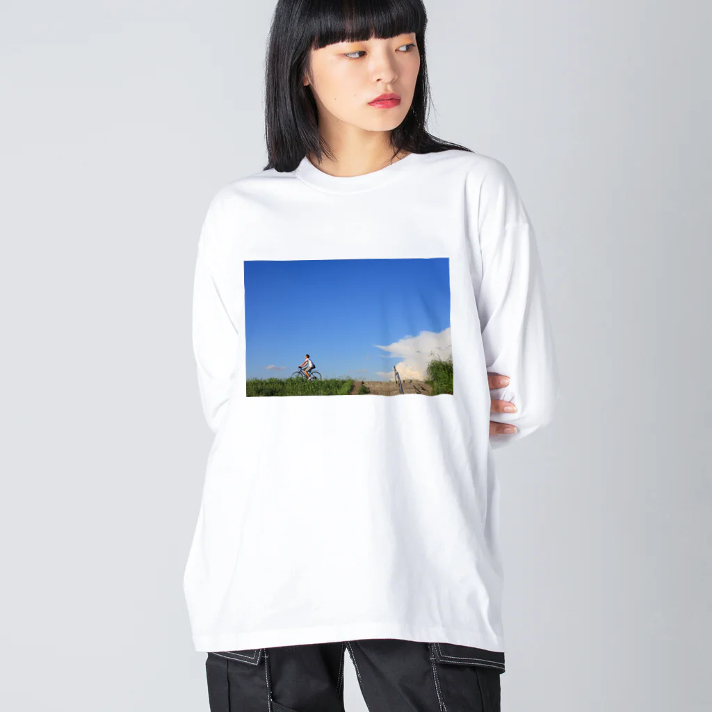 photo-kiokuの青空 ビッグシルエットロングスリーブTシャツ