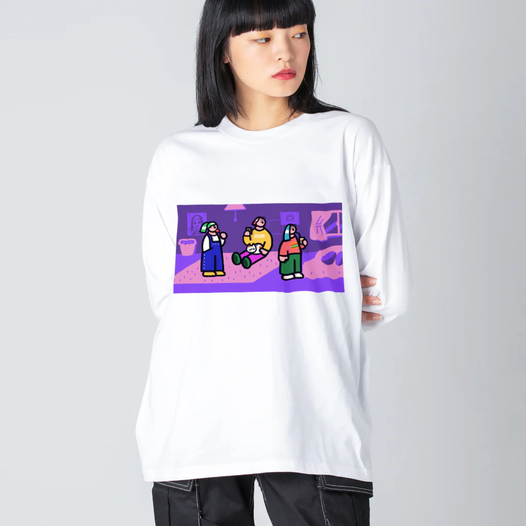 SHIMETASABASHOPのジュース好き子 Big Long Sleeve T-Shirt