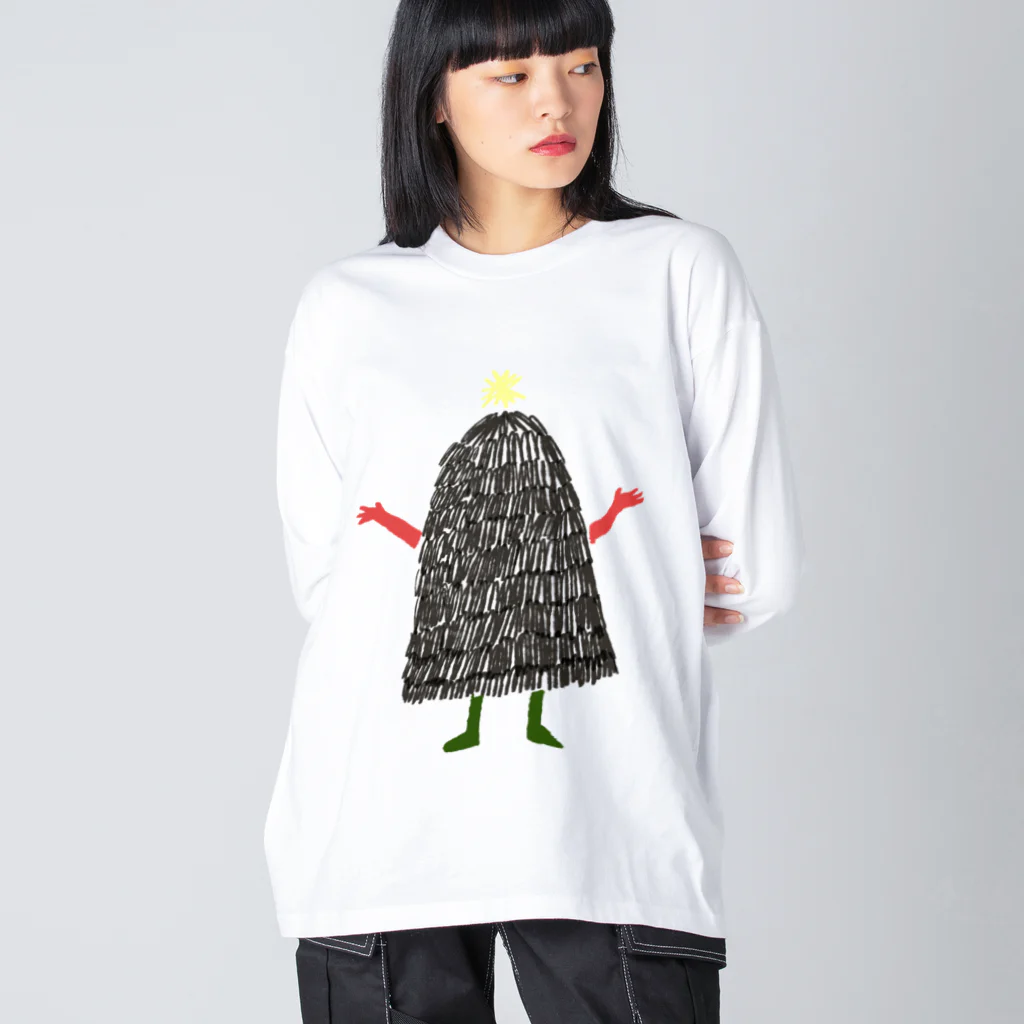 boorichanのもみの木ちゃん（カラー） ビッグシルエットロングスリーブTシャツ