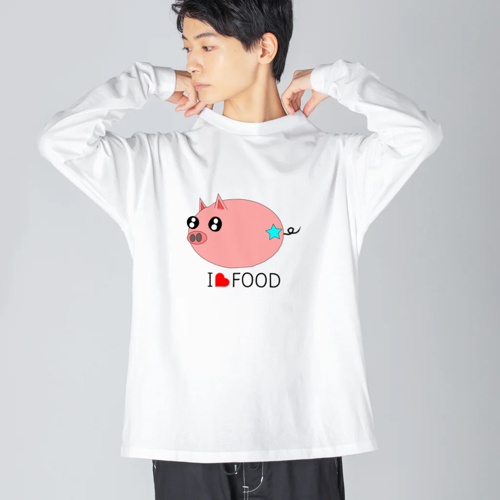 Yuko’ｓ Galleryのこぶたのラブちゃん ビッグシルエットロングスリーブTシャツ