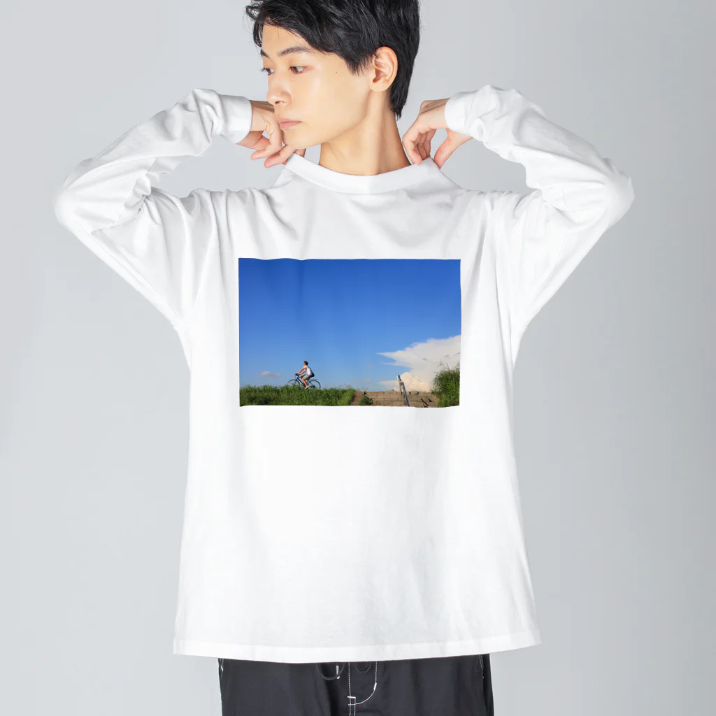 photo-kiokuの青空 ビッグシルエットロングスリーブTシャツ