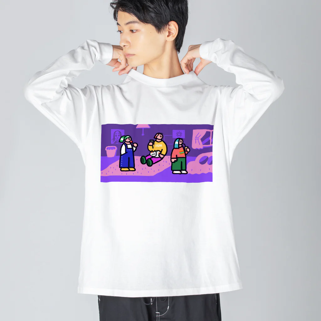 SHIMETASABASHOPのジュース好き子 Big Long Sleeve T-Shirt