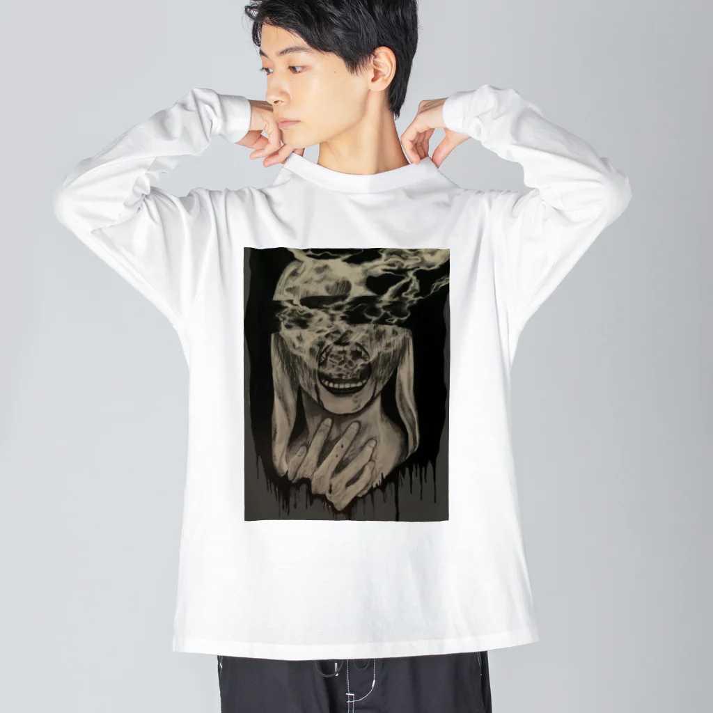 NATSUYA TAKASAKIの焼ける喉 Big Long Sleeve T-Shirt