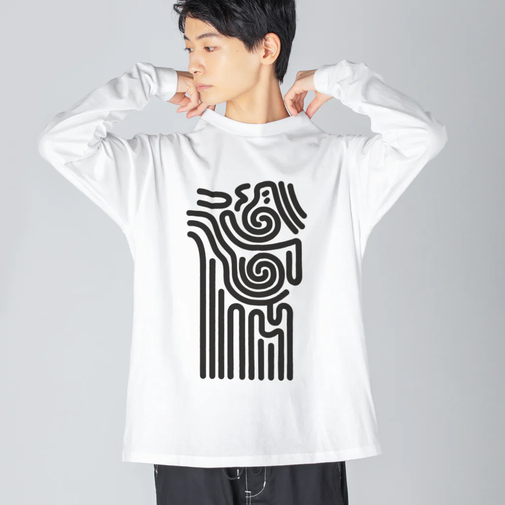 カイヅカの縄文の模様Ⅰ Big Long Sleeve T-Shirt