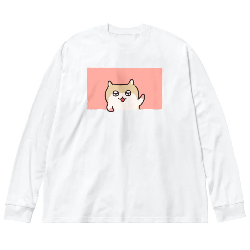 NORICOPOのヤホ！ってしてるコビハムちゃん ビッグシルエットロングスリーブTシャツ