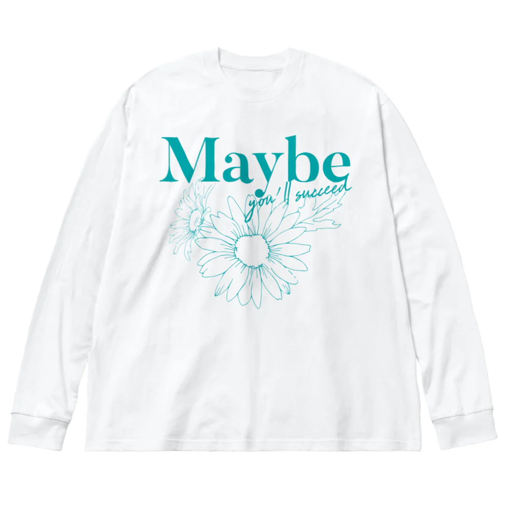 日常に彩りを。のmaybe_flw ビッグシルエットロングスリーブTシャツ