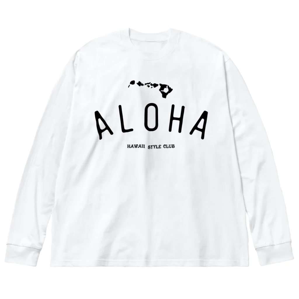 ハワイスタイルクラブのALOHA ISLANDS  BLK LOGO Big Long Sleeve T-Shirt