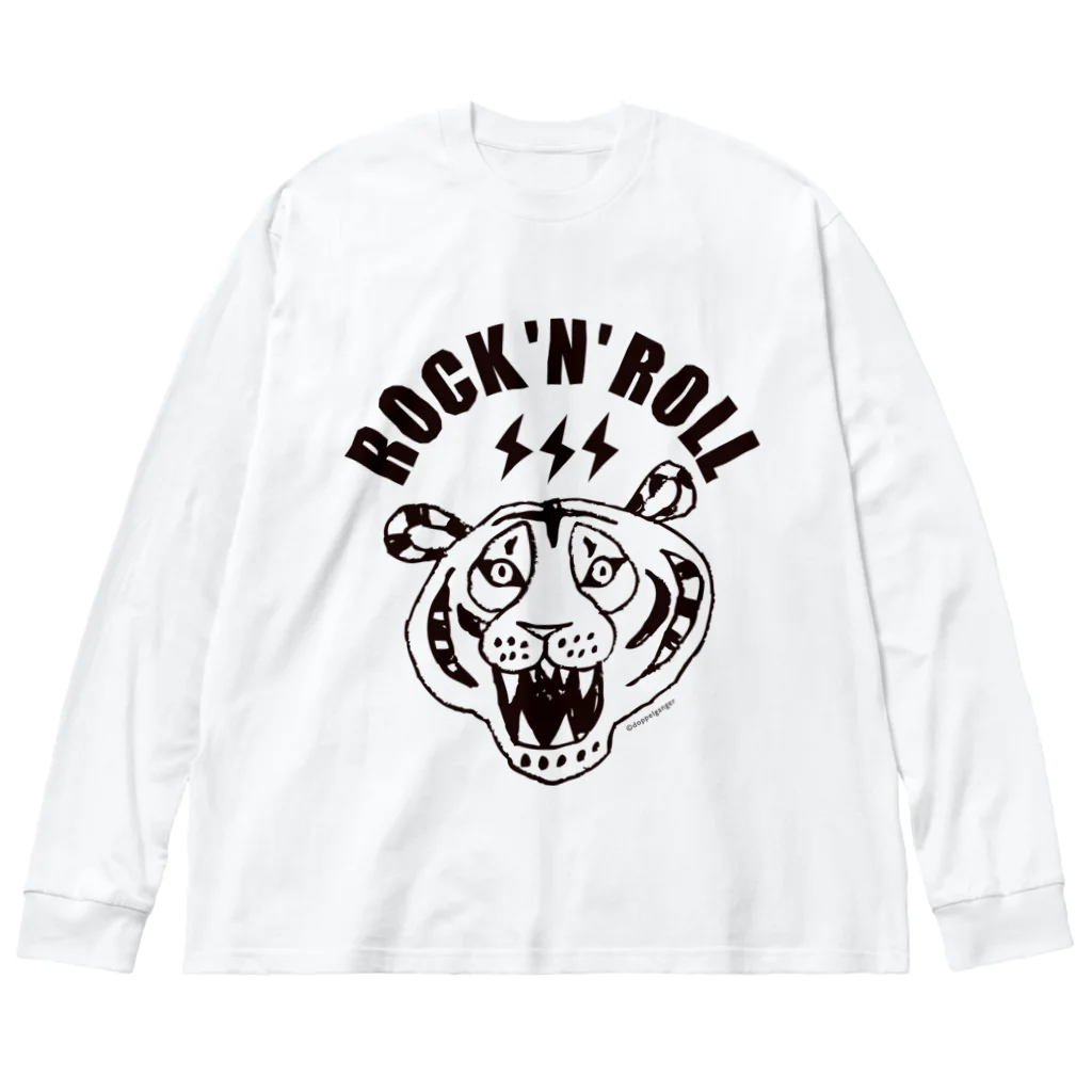 ROCK 'N' ROLL TIGER　ロックンロール タイガーの寅年 ROCK 'N' ROLL TIGER タイガー／トラ／虎 ビッグシルエットロングスリーブTシャツ