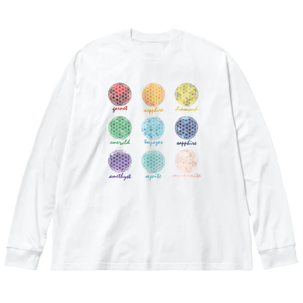 神聖幾何学屋の宝石展示 Big Long Sleeve T-Shirt