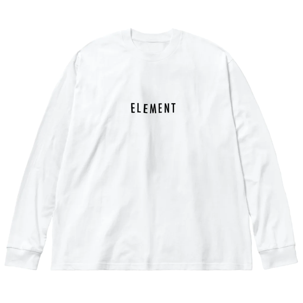 パーソナルジム ELEMENT公式ショップのELEMENT ブラックロゴ アパレル Big Long Sleeve T-Shirt