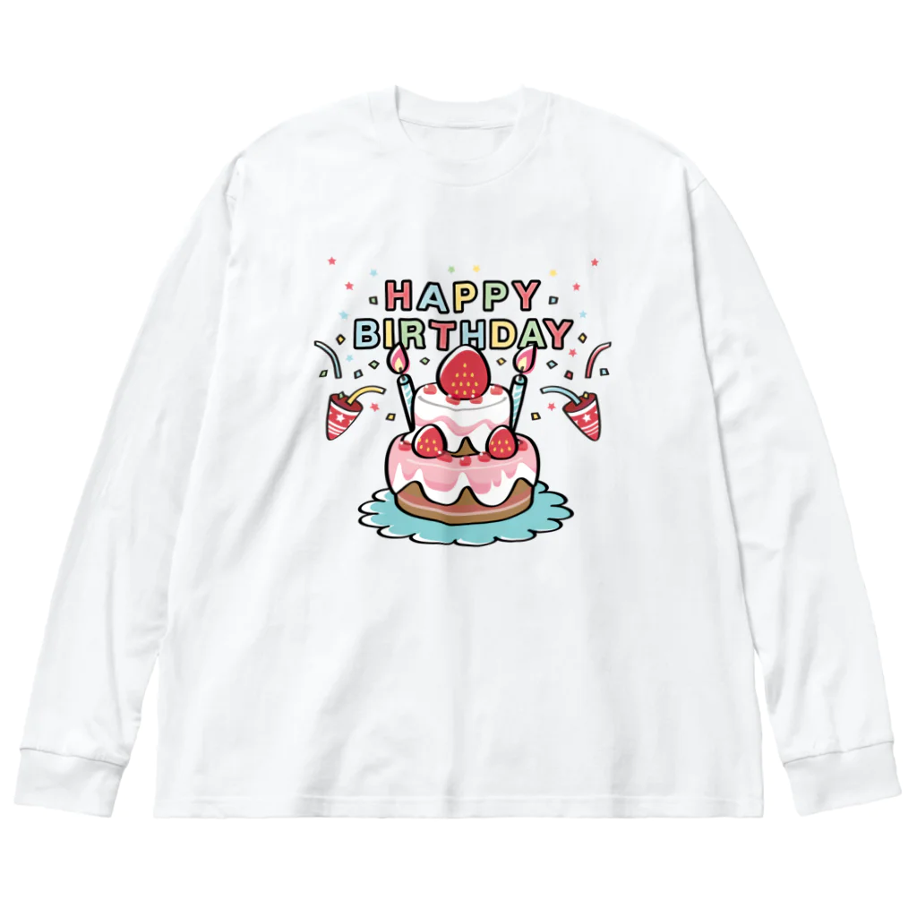 イラスト MONYAAT のCT61HAPPY BRITHDAY  Big Long Sleeve T-Shirt