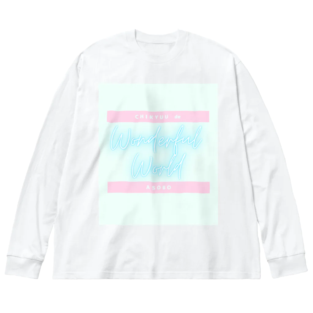 hitomi goodsの素晴らしき世界Tシャツ Big Long Sleeve T-Shirt