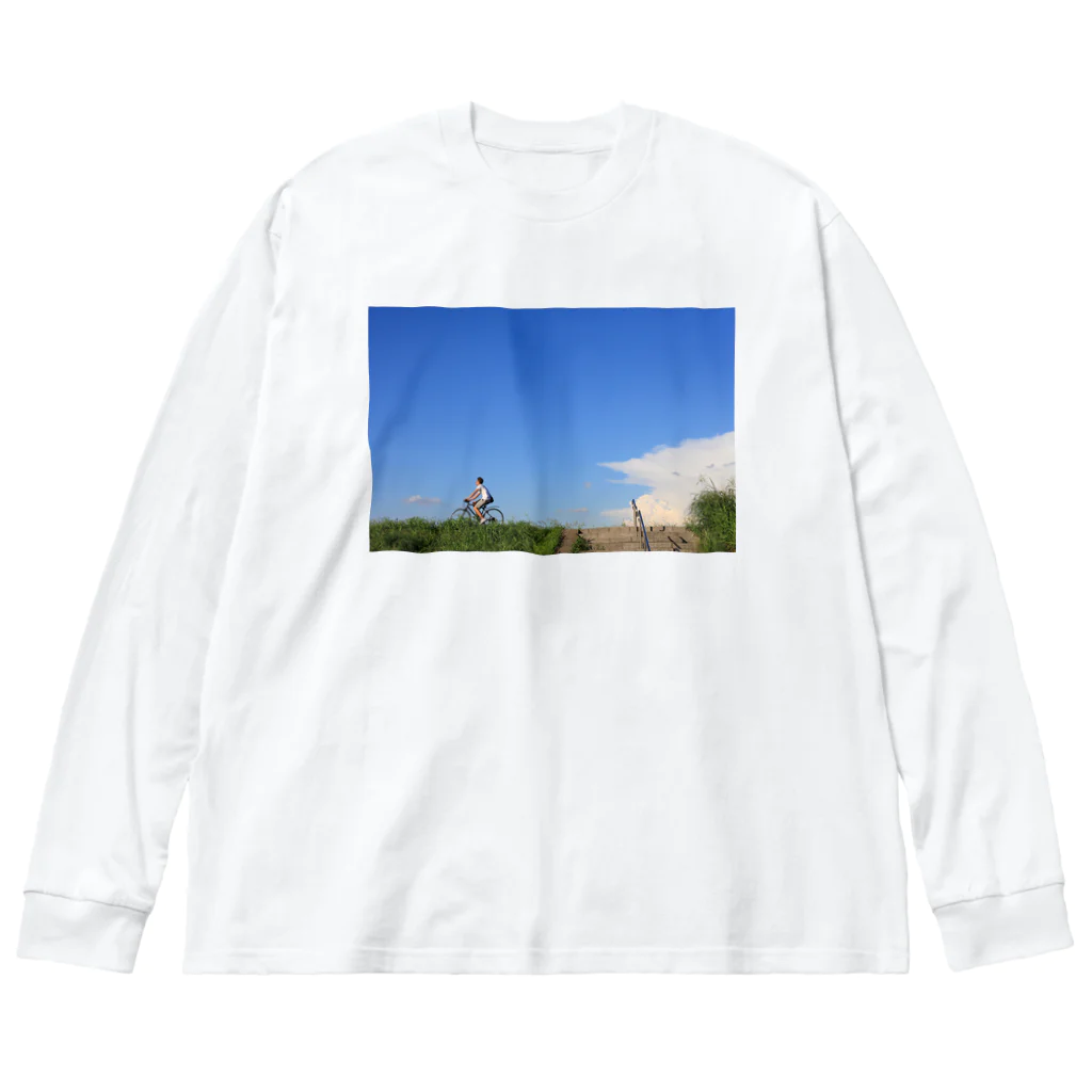 photo-kiokuの青空 ビッグシルエットロングスリーブTシャツ