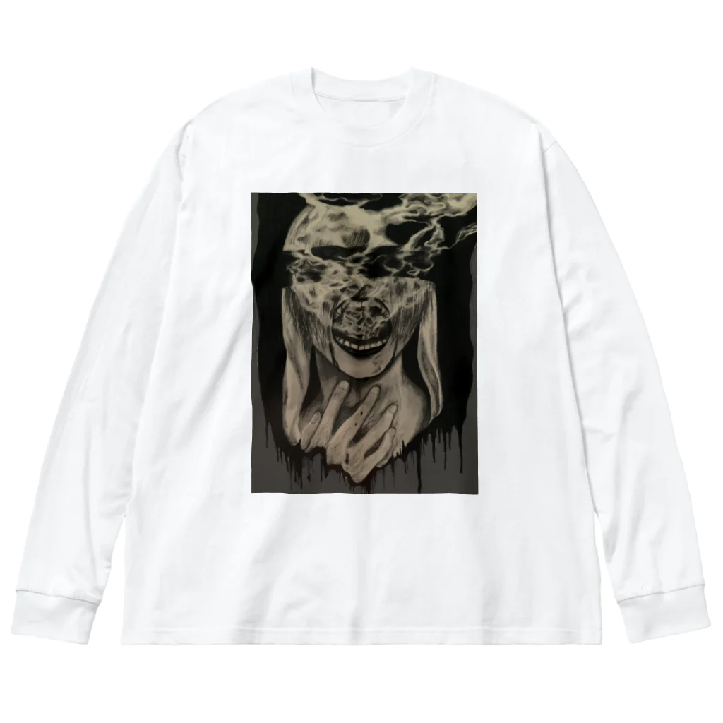 NATSUYA TAKASAKIの焼ける喉 Big Long Sleeve T-Shirt