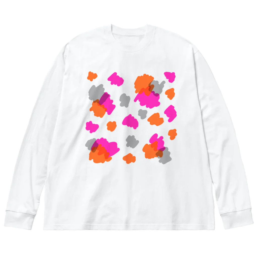 RIBBONSのレオパード（カラフル） ビッグシルエットロングスリーブTシャツ