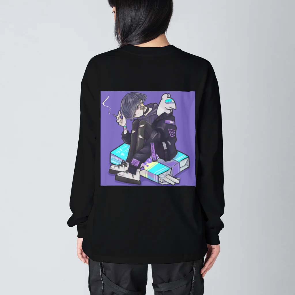 oyasumi. comの煙草とマッシュ男子 Big Long Sleeve T-Shirt