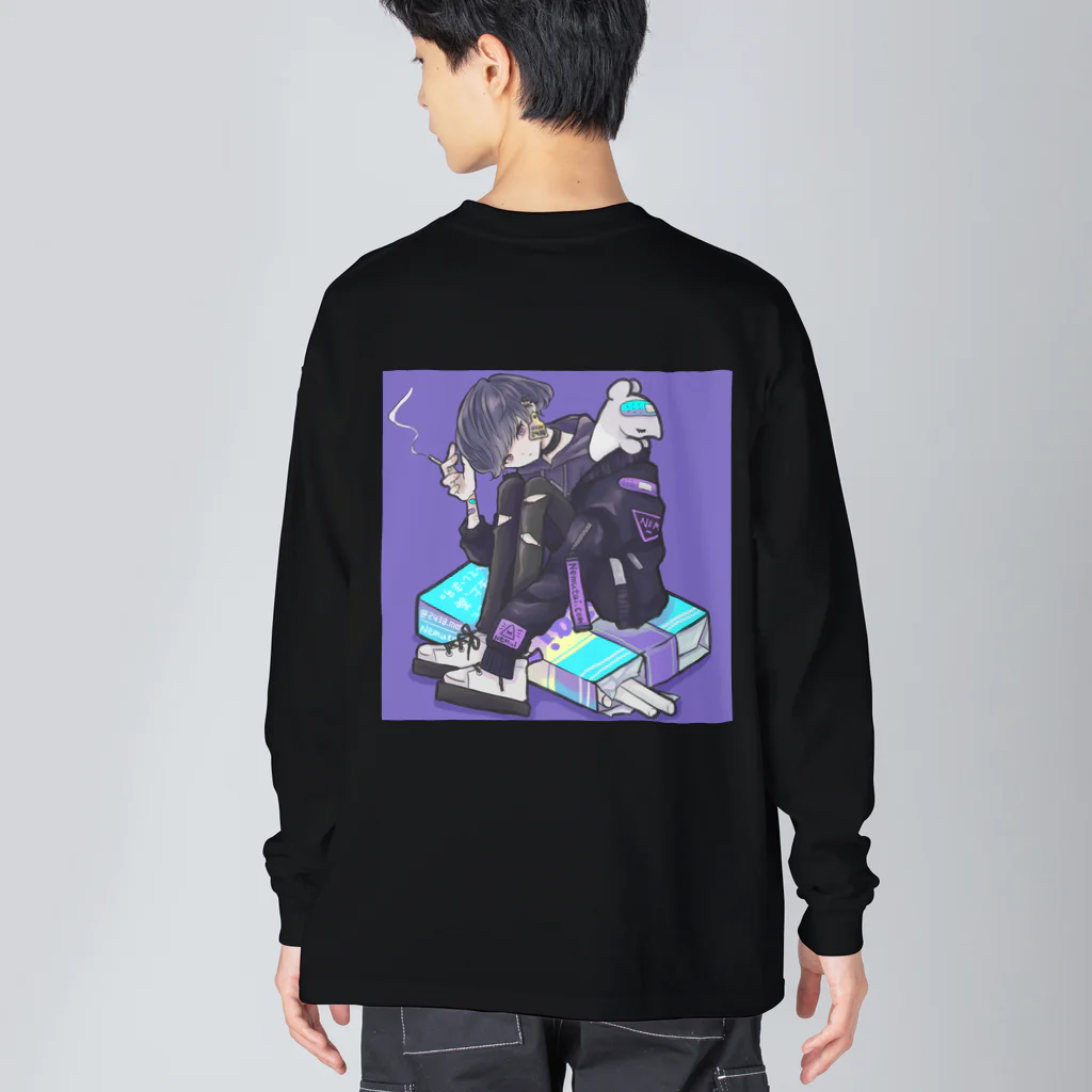 oyasumi. comの煙草とマッシュ男子 Big Long Sleeve T-Shirt