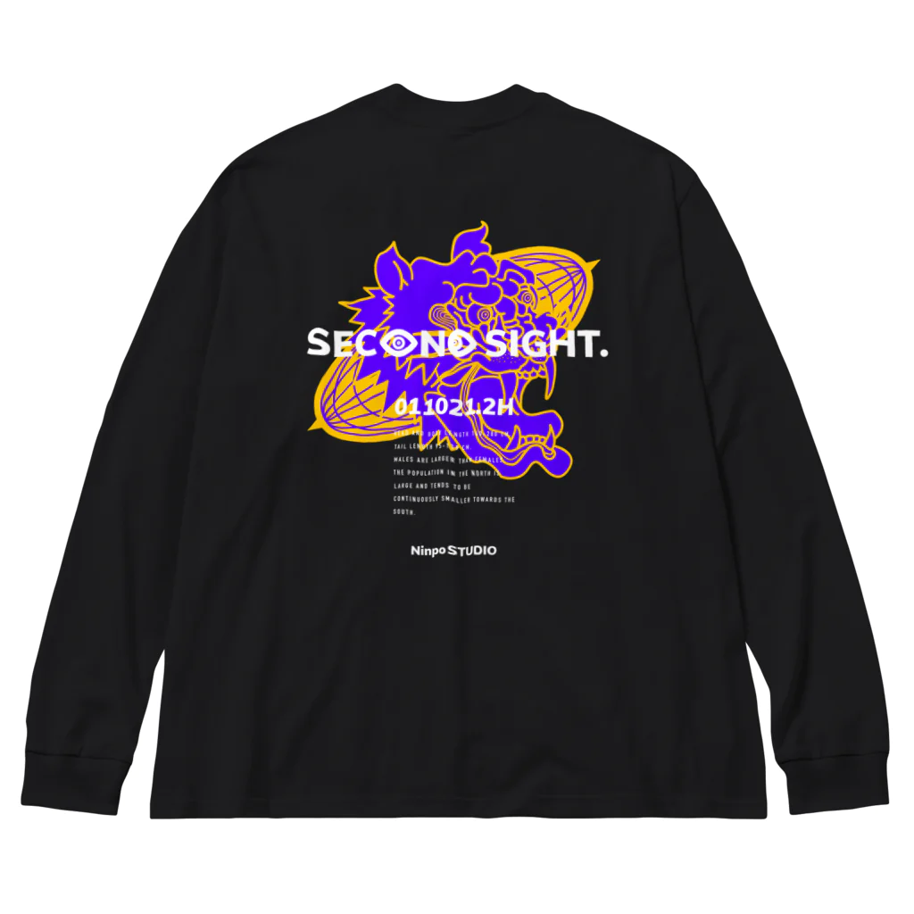 NinpoSTUDIO. _ ONLINE SHOPのTora-Secondsight_Black ビッグシルエットロングスリーブTシャツ