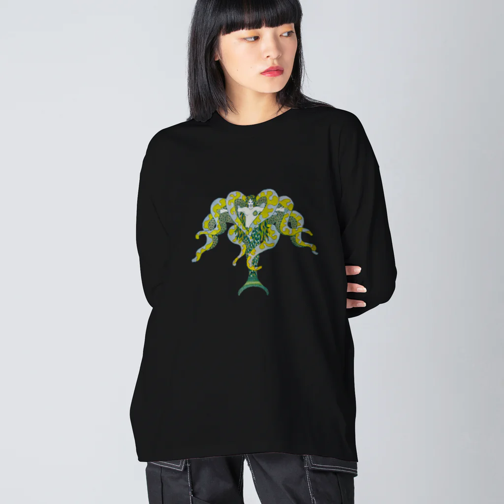 ワイン画伯の部屋の人魚とタコ Big Long Sleeve T-Shirt