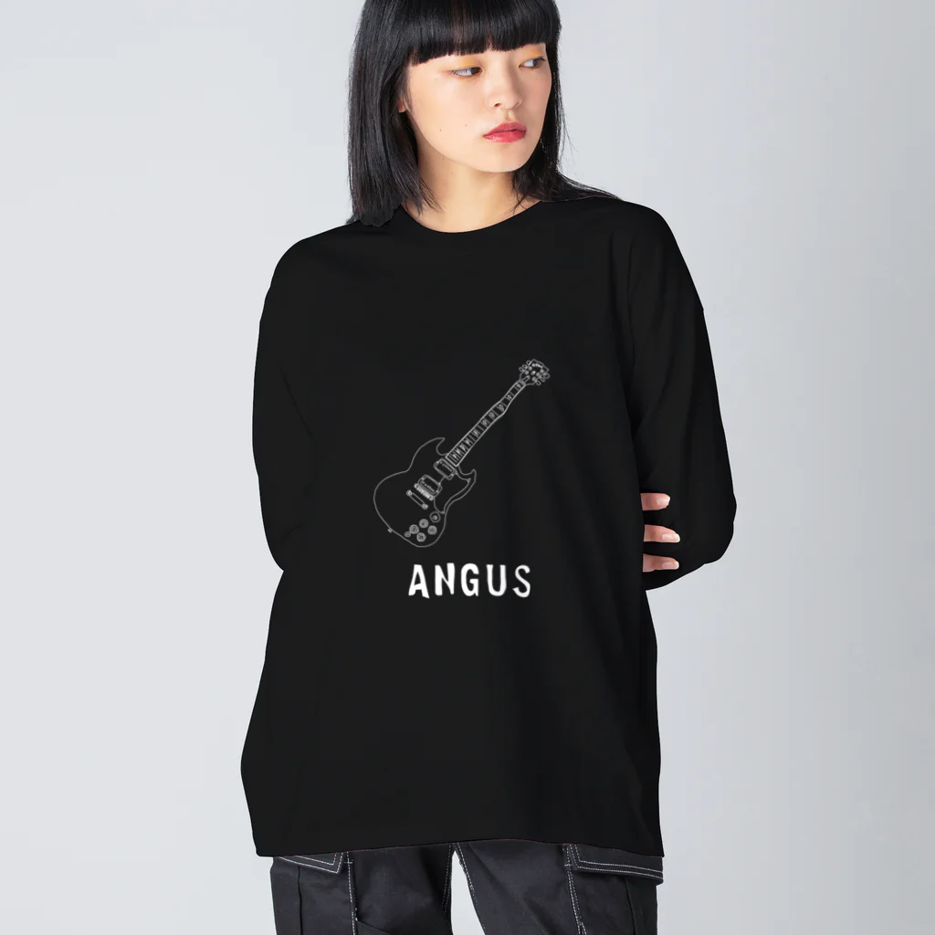 Handwritten GuitarsのANGUS -white line- ビッグシルエットロングスリーブTシャツ