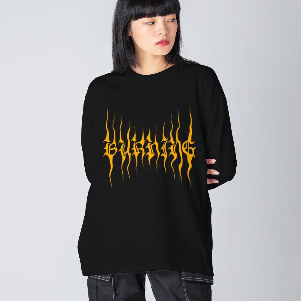 YuukingStoreのBURNING ビッグシルエットロングスリーブTシャツ