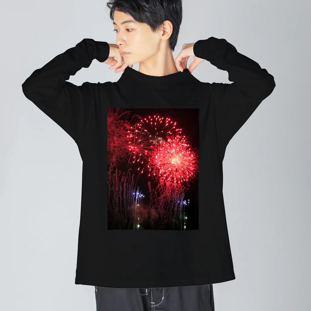 空屋　sorayakusakaの 201908171905003　赤の連発 Big Long Sleeve T-Shirt