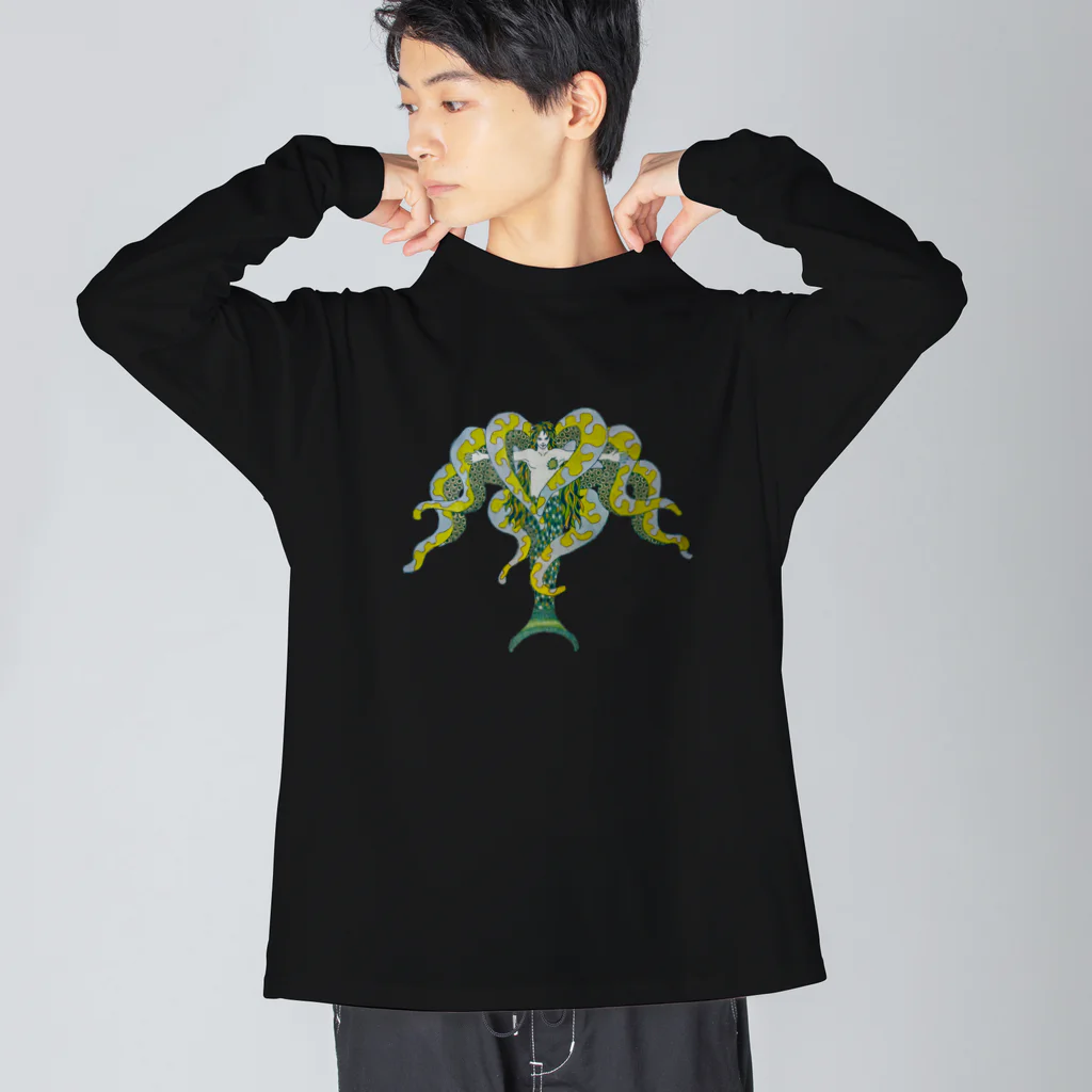 ワイン画伯の部屋の人魚とタコ Big Long Sleeve T-Shirt