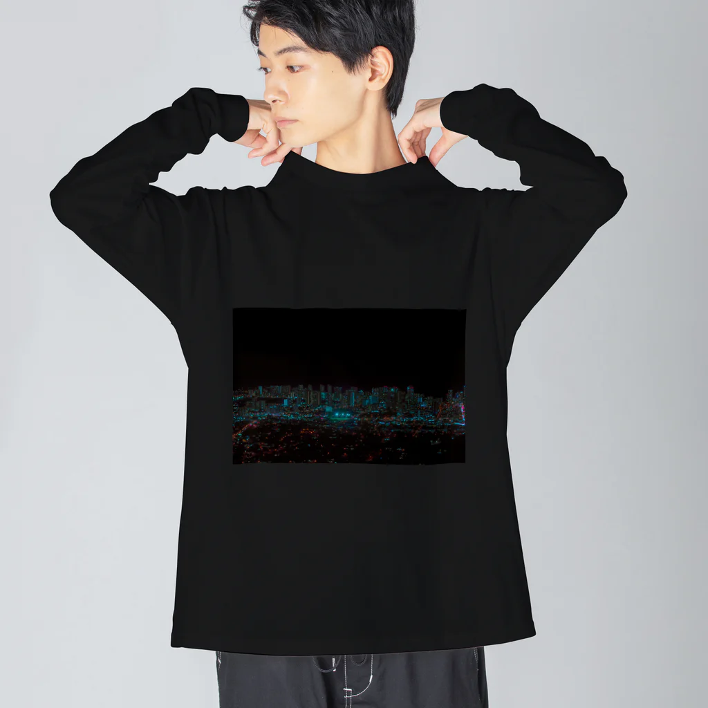 がんぞー商店のThe night view. Big Long Sleeve T-Shirt