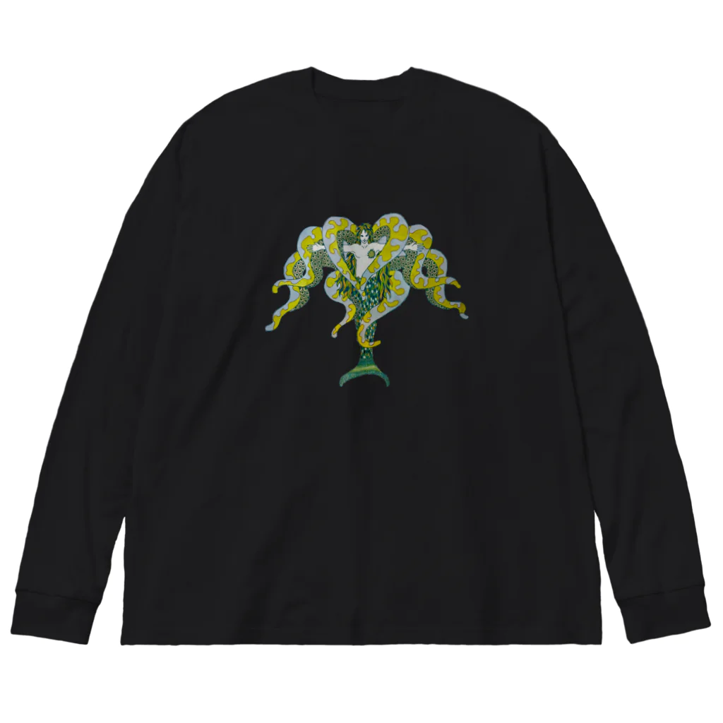 ワイン画伯の部屋の人魚とタコ Big Long Sleeve T-Shirt